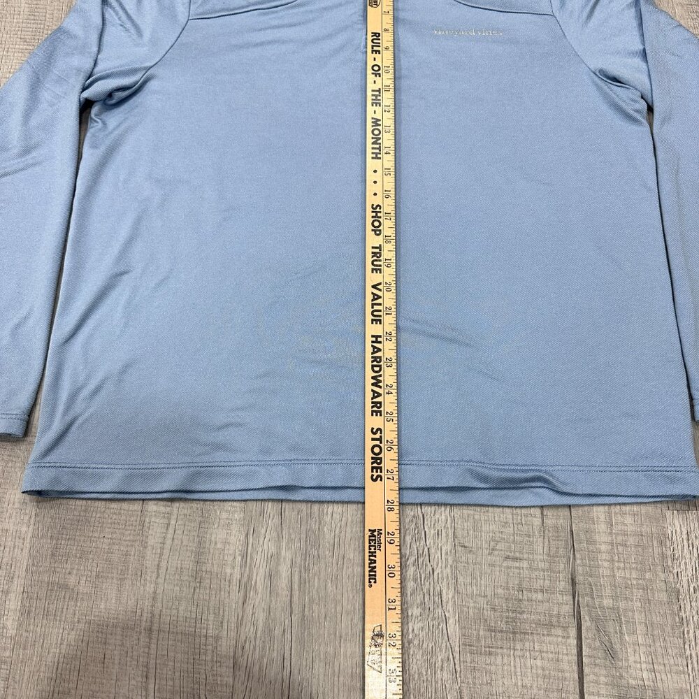 Vineyard Vines Sweatshirt Mens Large Performance 1/4 Zip Pullover Blue Stretch - Picture 6 of 11